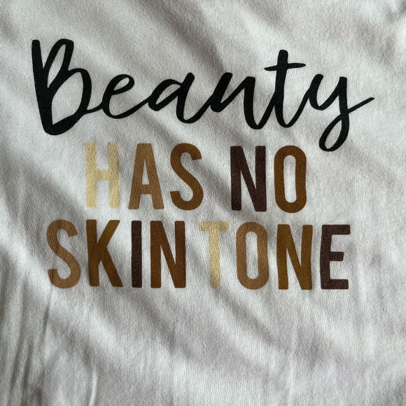 Lane Bryant White "Beauty Has No Skintone" Short Sleeve T-Shirt, 26/28 - Picture 4 of 7